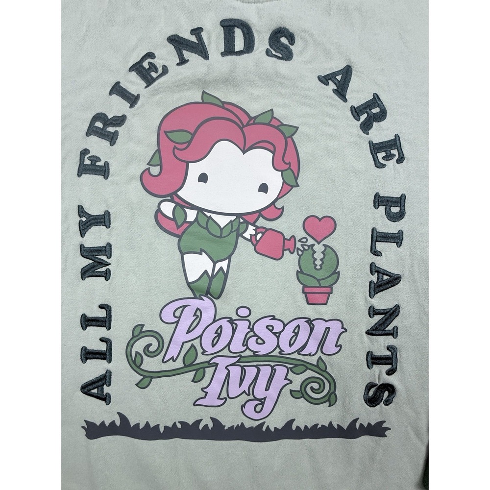 Poison Ivy Sweatshirt XL Batman DC Comics Cottagecore Graphic Green Oversized